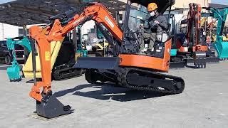 A2763】 ヒタチ ZX20UR-5A 2017年/625HR ミニショベル - YouTube