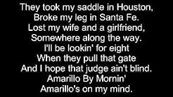 Amarillo by morning lyrics