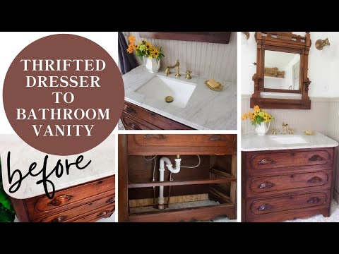 How Do You Turn A Dresser Into A Bathroom Vanity?