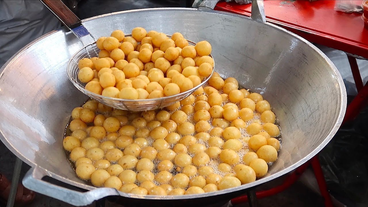 Sweet Fried Potato Balls Thai Street Food YouTube