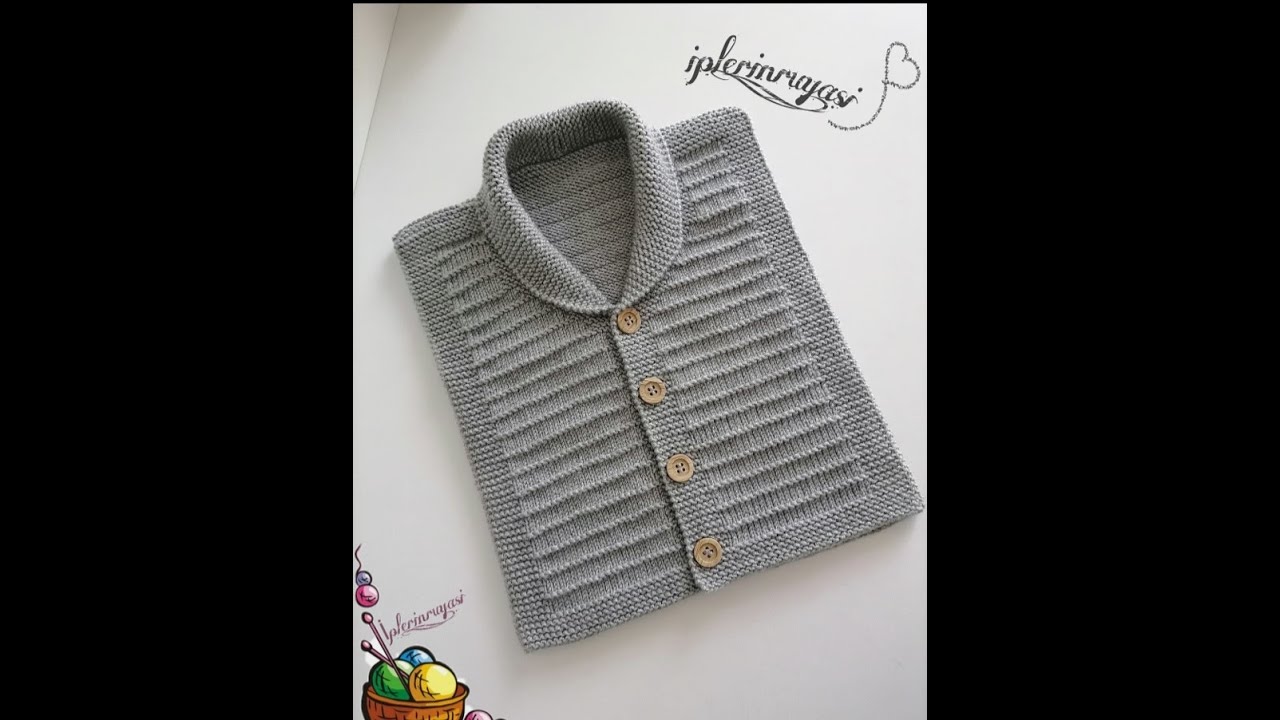 Kolay yelek yapımı yakalı yelek şal yaka yelek yapımı