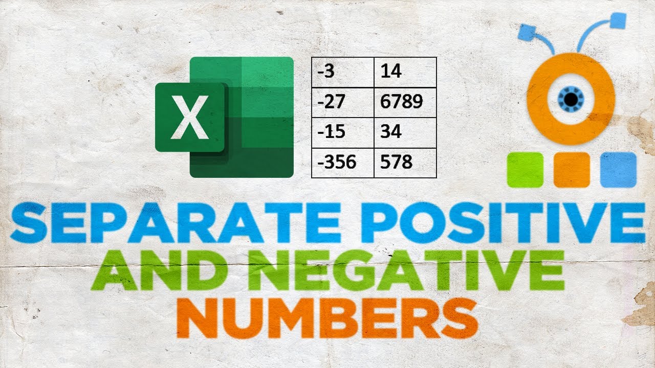 how-to-separate-positive-and-negative-numbers-in-excel-youtube