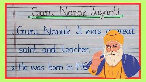10 Lines Essay On Guru Nanak Ji In English l Essay On Guru Nanak Dev Ji | Easy to Learn student