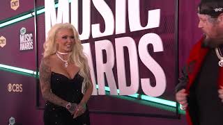 Jelly Roll and Bunnie 2023 CMT Awards Red Carpet