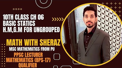 class 10 maths ch 6, Harmonic mean , Geometric mean for ungroped data,#statics