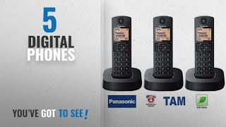 Top 10 Digital Phones 2018 Panasonic Kx-Tgc 3 Handset Digital Cordless Phone With Telephone