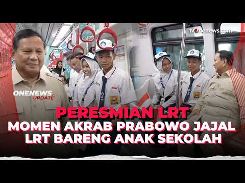 Prabowo Jajal LRT Jakarta Kelapa Gading-Manggarai | OneNews Update