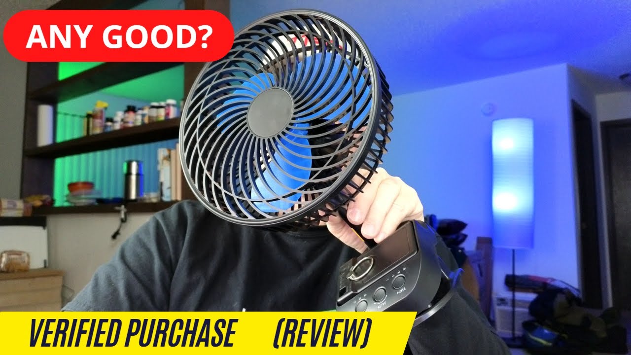 One Four Fan 4 in 1 Rechargeable 10,000 mAh Fan with Clip (Review) - YouTube