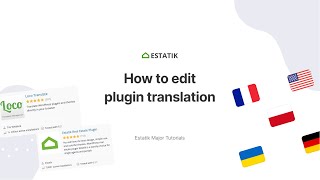 How to edit Estatik plugin translation?