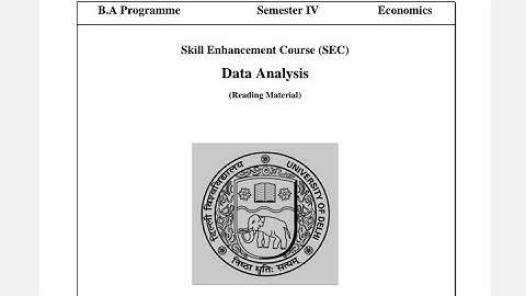 #DU SOL BA program #smastare 4 #Economics ( Data analysis) #chapter 8