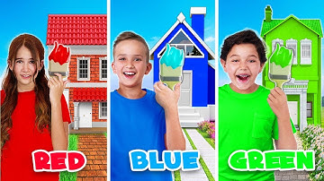 Using only ONE COLOR to build a HOUSE! Challenge from Vlad