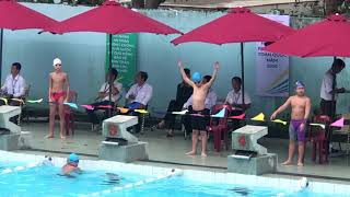 100m ngửa nam- lửa tuổi 11, 12 tại Quảng Nam giải bơi học sinh toàn quốc - Nam Phong giải 3