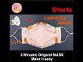 5 Minutes New Origami Mask  Make it Easy #shorts