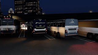 American Truck Simulator | GREYHOUND BUS CONVOY LIVE | GREYHOUND BUS MOD