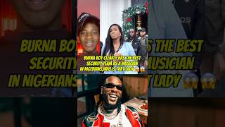 Burna boy clearly has the Best security team as a musician In Nigerians,who is that lady😱#shorts