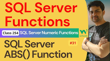 SQL Server Functions | SQL Server Numeric Functions - SQL Server ABS() Function #31 | 254. W3Schools