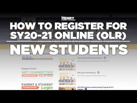 HCS OLR - Online Registration Tutorial for Families with NEW HCS Students