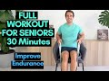 Full Workout To Improve Muscular Endurance For Seniors (With Weights and Bands) - Intermediate