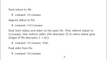 Markus Kuhn (Cambridge) | Unix Tools - 06  File-descriptor redirect