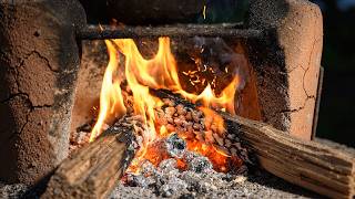 Fall Asleep to This Cozy Fire 🔥 Crackling Wood in a Quiet Village House