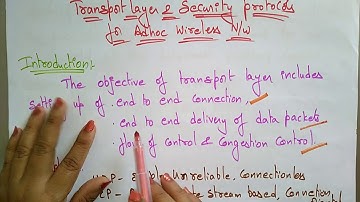 Transport layer | Introduction  | Adhoc wireless N/W |  Lec-26 | Bhanu Priya