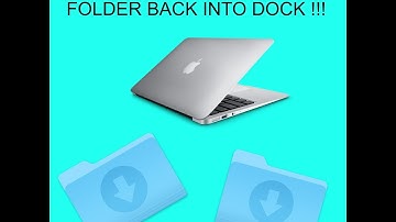 HOW TO PUT DOWNLOADS FOLDER BACK TO DOCK !!!