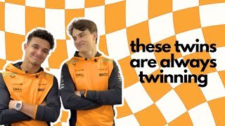 Lando Norris and Oscar Piastri being GOOFY for 4 minutes straight