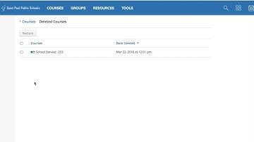 Schoology: Restore Deleted Courses How to?