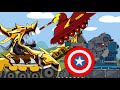 Gold Dragon Tanks Vs Iron Tanks And Captain America Tanks - The Great War - Tank Anime
