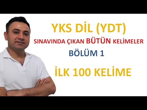 YKS DİL (YDT) SINAVINDA ÇIKAN BÜTÜN KELİMELER. YDT, YKS DİL. İNGİLİZCE KELİME NASIL ÖĞRENİLİR.