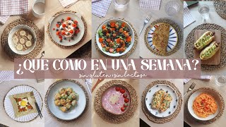 UNA SEMANA DE RECETAS (sin gluten/sin lactosa) l + 20 recetas