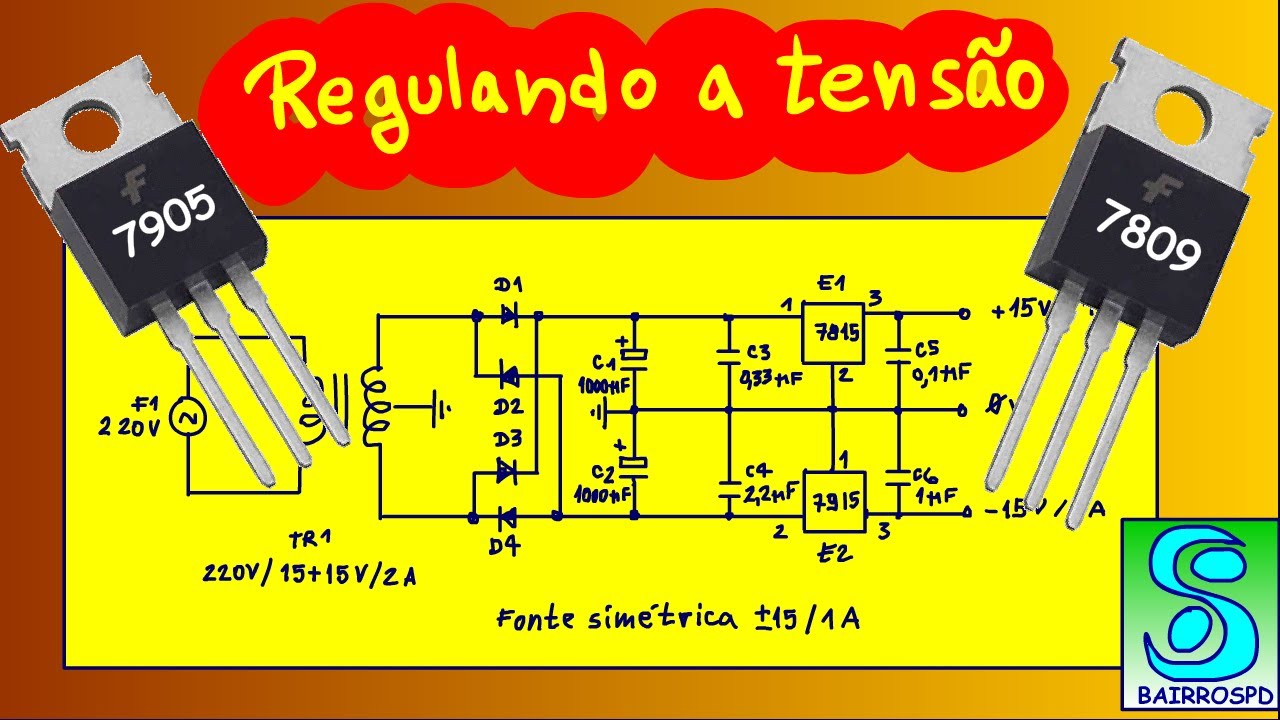 Regulador de tensão da família 78xx e  79xx