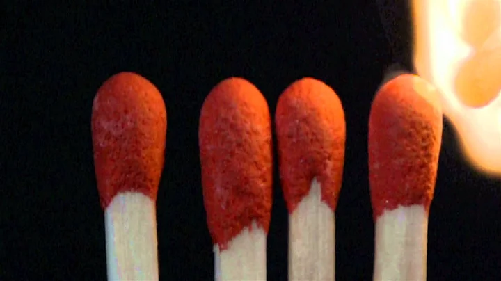 Match stick sulfur 4 pcs in extreme slow motion 960 fps FS700