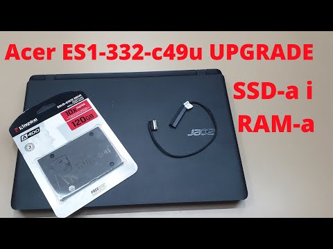 Acer ES1-332-c49u kako nadograditi mini laptop *UPGRADE SSD-a i RAM-a*