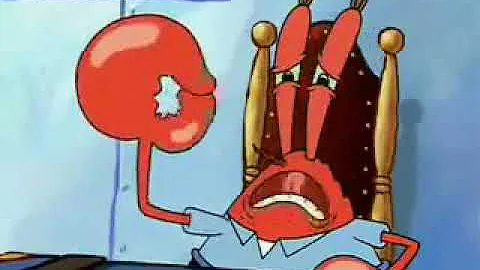 Mr Krabs sad violin oh boo hoo let me play a sad song on the smallest violin