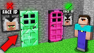 HOW TO CHEAT FACE ID TO OPEN EMERALD AND MAGIC DOOR IN MINECRAFT ? 100% TROLLING TRAP !