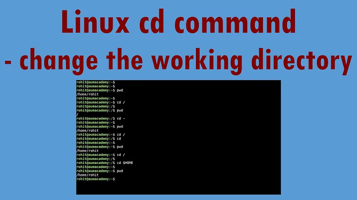 Linux cd command - change the working directory