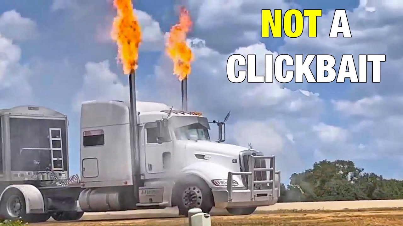 Runaway Diesel Engines 2023 PETERBILT 386 HUGE With Flames