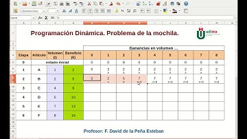 Programación dinámica. Problema de la Mochila.