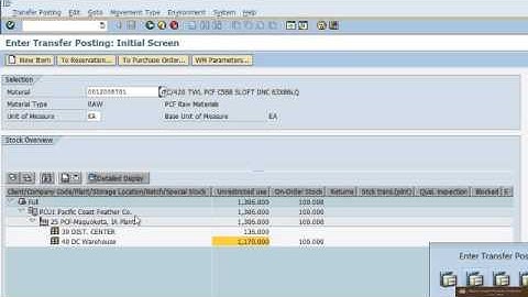 Moving Stock from an NON WH Location to a WH BIN