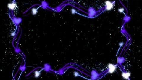 White & Purple Neon Frame | Glowing Hearts Border | Hearts Overly | LOOP VIDEO | Abstract