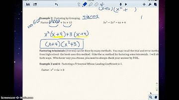 P.5 Factoring Polynomials (Part 1)