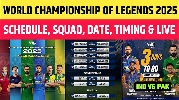 World Championship of Legends Cricket 2025 Schedule, Squad & Live Streaming || WCL Cricket League