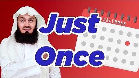 Try this just ONCE a month - Mufti Menk