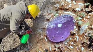 rubies and amethysts in the mountains and forests.Abandoned mine.