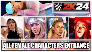 WWE 2K24 ALL Female Characters  Entrance