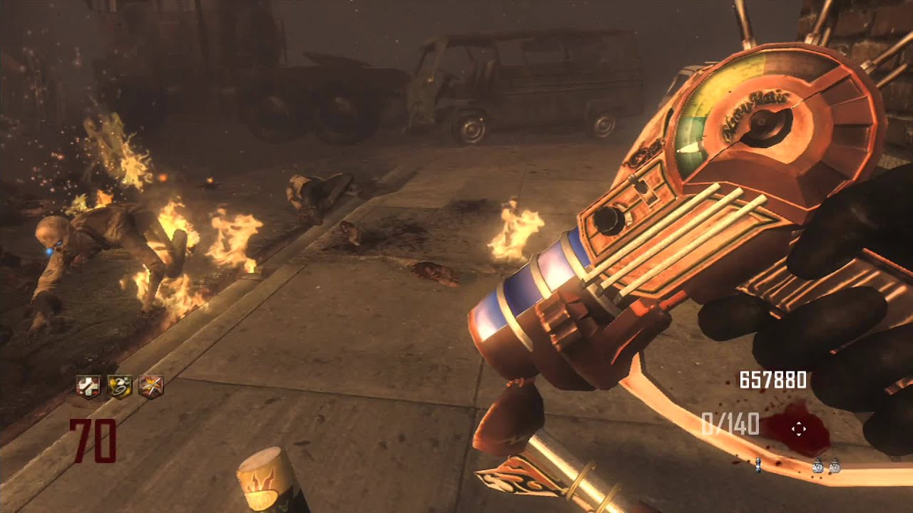 Black Ops 2 Zombies on Town. Round 70 w/ Rocket Launcher and Ray Gun