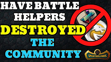 Is The Bot And Battle Helper Damage Fixable In Splinterlands ? Splinterlands Discussions