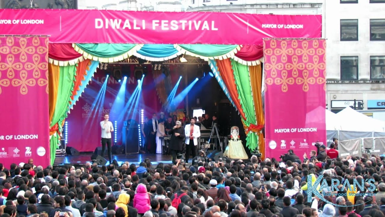 Diwali celebrations 2015 on Trafalgar Square - Mr & Miss England with Karan Pangali