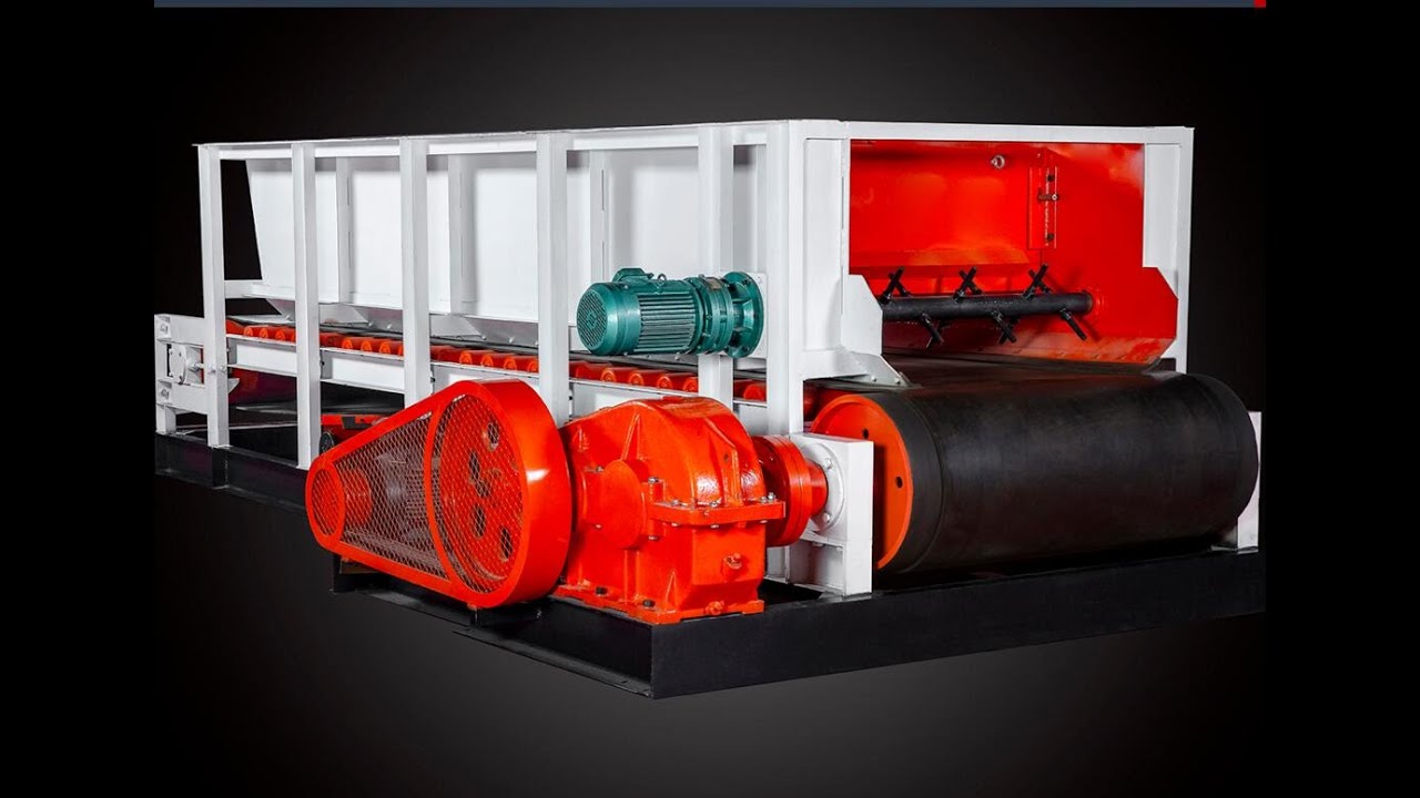 Rubber belt chain type box feeder YouTube